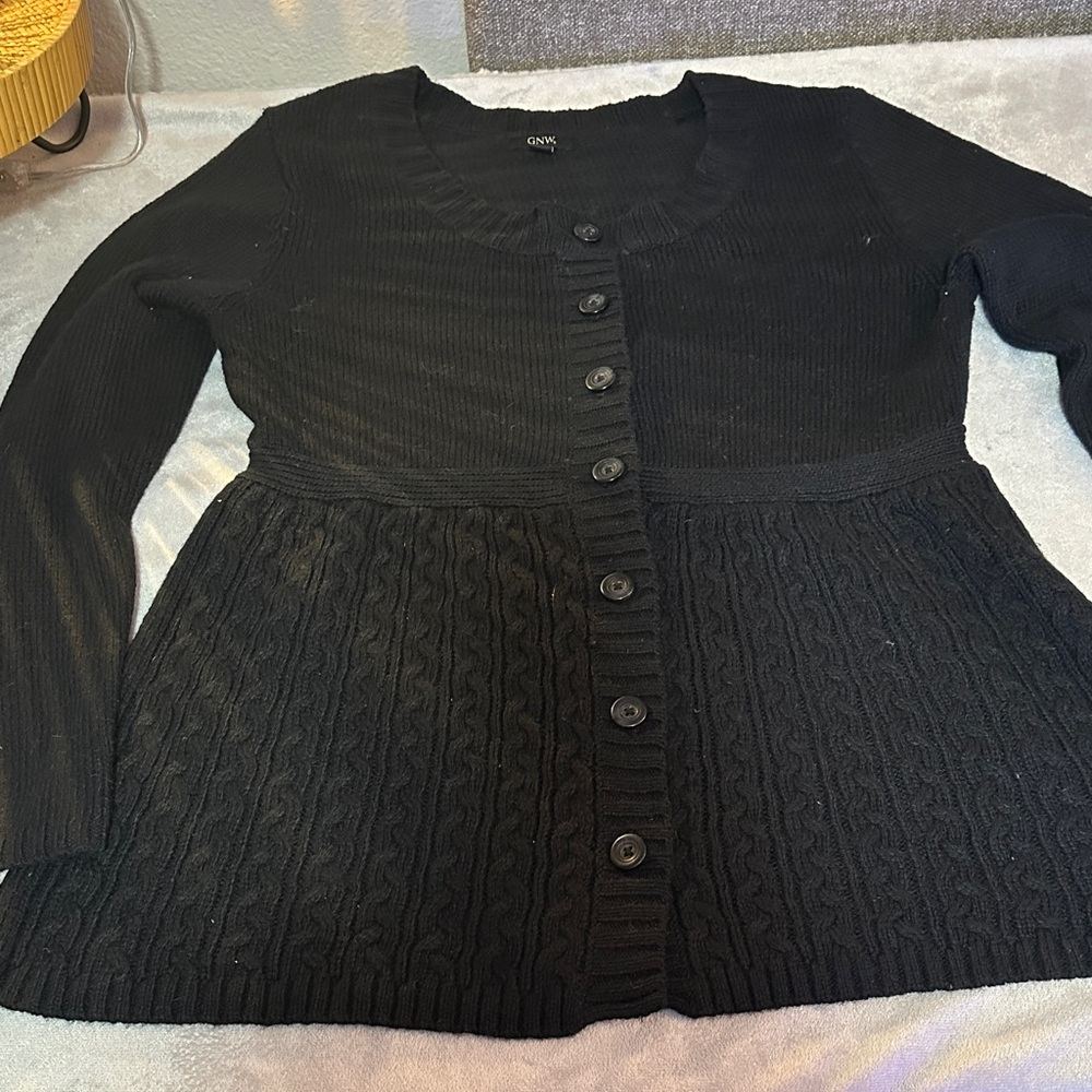 GNW Women's Elegant Black Cardigan